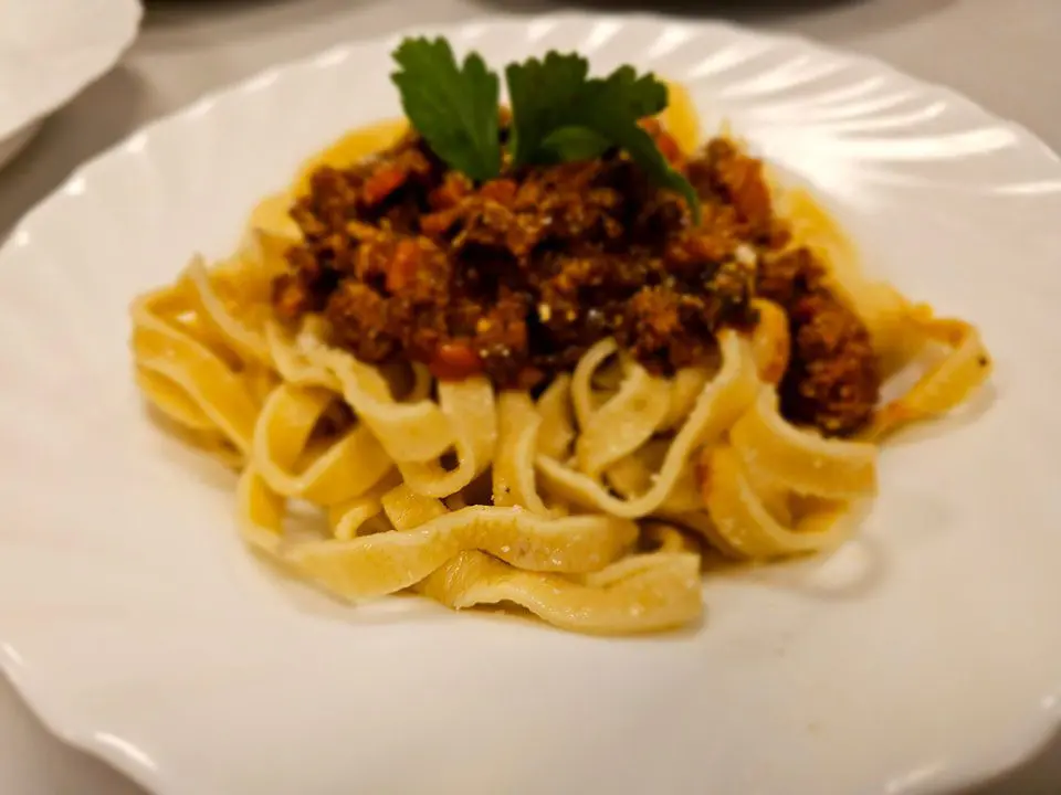 Rose's Fresh Pasta with delicious ground meat